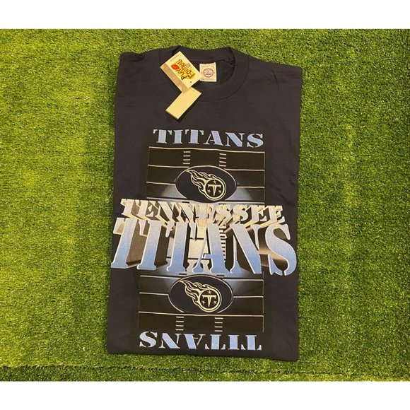 Vintage Delta Tennessee Titans shadow football field t-shirt NWT large blue - Picture 1 of 8
